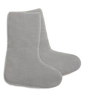 Adult Bed Socks in Organic Merino Wool, Soft Grey, Size Large (Pair)