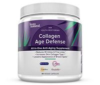 Collagen Age Defense Daily Supplement - Natural - Reduces fine Lines, Wrinkles & Discoloration - with BioCell Collagen & Hyaluronic Acid - InstaNatural - 60 Veggie Capsules
