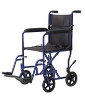 Lightweight Aluminum Transport Chair Seat Size: 19" W x 16" D, Color: Black