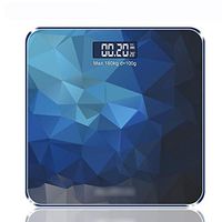 Digital Body Weight Scale,Bathroom Scale with Large Backlit Display, 180KG/390 LB,Tempered Glass, High Precision Measurements,Without Battery, Navy Blue