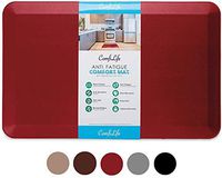 ComfiLife Anti Fatigue Floor Mat - 3/4 Inch Thick Perfect Kitchen Mat, Standing Desk Mat - Comfort at Home, Office, Garage - Durable - Stain Resistant - Non-Slip Bottom - Red, 20x32 Inch