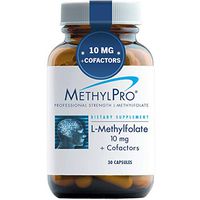 MethylPro 10mg L-Methylfolate + Cofactors 30 Capsules - Professional Strength Active Folate for Homocysteine Methylation Support with Methyl B12, B6 + Magnesium, Non-GMO + Gluten-Free