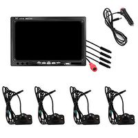 Car Backup Camera 7" High Definition Screen Monitor kit IP67 Waterproof Reverse Parking Camera Night Vision Camera Wires Cigarette Lighter Side View Camera 170 ° Wide View Angel Fits All Vehicles