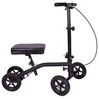 Carex Economy Rolling Knee Walker with Comfortable Padding - Steerable Knee Scooter for Foot Injuries with Hand Brake - Crutch Alternative