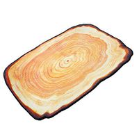 Meidexian888 Simulation Tree Rings Carpet,Home Bedroom Front Door Anti-Skid Mats (Brown, L)