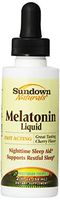 Sundown Naturals Sublingual Melatonin Liquid Cherry Flavor, 2 Ounces - Buy Packs and Save (Pack of 2)