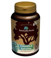 Rainforest Foods 500mg Organic Combined Chlorella and Spirulina Tablets - Pack of 300