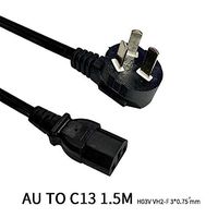 Calvas Australia TO C13 Power Extension Cable Cord New Zealand Plug TO IEC320 C13 For Lead Laptop Charger LCD TV Cable30.75mm 1.5m
