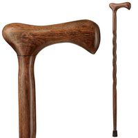 Brazos Walking Cane for Men and Women Handcrafted of Lightweight Wood and made in the USA,   Walnut, 37 Inches