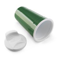 Design For Living Double Wall Party Cup with Lid, 30-Ounce, Green