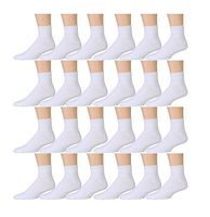 Wholesale Bulk Cotton Diabetic Crew And Ankle Socks, Loose Fit Top Non-Binding Medical Socks (36 Pack White Ankle, Women (9-11))