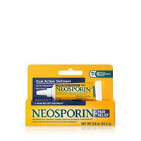 Neosporin + Maximum-Strength Pain Relief Dual Action Ointment, First Aid Topical Antibiotic & Analgesic Ointment for 24-Hour Infection Protection with Bacitracin Zinc & Pramoxine HCl,.5 oz