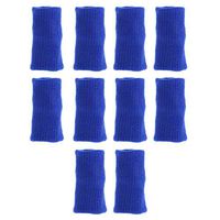 dailymall 10pcs Comfortable Finger Brace Splint Sleeves Tube for Basketball Volleyball - Blue