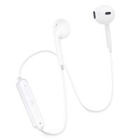 Pauneture Bluetooth Headphones in Ear Sport Earbuds/Earphones/Headphones/Headsets for Gym Hiking Cycling Noise Cancelling with Mic for Most Smartphones - White