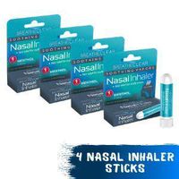 Breathe Clear Nasal Inhaler Stick for Stuffy Nose, Congestion, and Coughing, Menthol Tube Comparable to Vicks VapoInhaler, Fast and Soothing Relief for Sleep, Travel, or Work (4)
