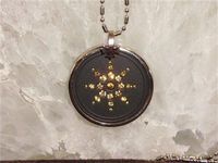 EHM Energy Balance Pendant - Negative Ion Balance Power - Volcanic Lava Nano- Fusion Charm - Electromagnetic Field Protection & Energy Biofield Treatment Aid (Gold)