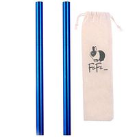 7 Color Options To Choose From! 2 Pieces Stainless Steel Reusable BOBA Straws Reusable Bubble Tea Straws