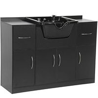 "LINCOLN" Salon Beauty Equipment Shampoo Storage w/Bowl - SU-81BLK