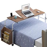 CX Overbed Table,Rolling Storage Trolley Mobile Computer Desk Over Bed Table Computer Workstation Laptop Desk Adjustable Writing Study Desk with Wheel and Tiltable Tabletop