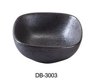 Yanco DB-3003 Diamond Black Collection 4" Square Bowl 6 oz, 1.75" Height, Matte Glaze (Pack of 36)