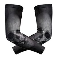 LEVEIS Skull Arm Sleeves UV Protection for Men Women Sunblock Protective Gloves Running Golf Cycling Driving Long Arm Cover 1 Pair