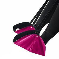 WINOMO Folding Travel Footrest for Airplane Traveling Foot Holder Avoid Deep Vein Thrombosis Leg Swelling (Rose red)