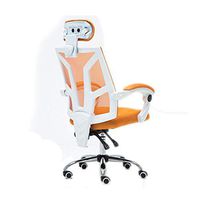 ZLFLD Office Chair Conference Desk Waterproof and Durable Chair Back Restaurant Chair Back Restaurant Chair Back Club Chair Computer System Desk Office Chair (Color : Orange)