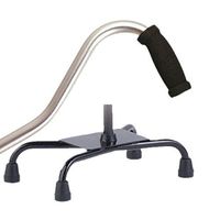 Large Base Quad Cane (Silver)