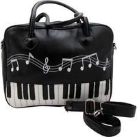 Gift House Brief Bag Music Staff & Keyboard Embroidery