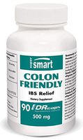 Supersmart - Colon Friendly 500 mg - Probiotics for Abdominal Pain Relief, Flatulence & Bloating Relief (Irritable Bowel Syndrome or IBS) | Non-GMO - 90 DR Capsules