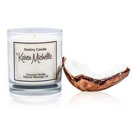 Destiny Candle by Karen Michelle Coconut Vanilla Scented Massage Oil Candle - Aromatherapy Beautiful Piece of Jewelry Inside | A Perfect Way to Rekindle The Romance