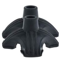 2X Self Standing Quad Rubber Replacement Tip Base for Senior Cane Walking Stick Crutches 7/8 Inch