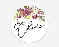 Cheers Wedding Stickers, Engagement Party, Wedding and Bridal Shower Event Favor Labels (#379-013)