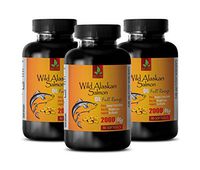 Support Healthy Brain Function - Wild Alaskan Salmon Oil 2000 mg - Rich in Omega 3 Fatty ACIDS - Omega 3 Supplements - 3 Bottles 270 Softgels