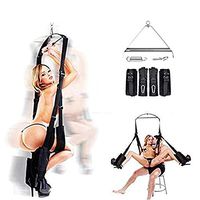 Siminey Adult Swivel Swing with Adjustable and Comfortable Straps - 360 Degree Spinning - Holds up to 600 lbs (Black)