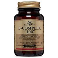 Solgar B Complex 100-1220 mg, 50 Vegan Tablets - Metabolism Support Supplement, Energy Booster, Promotes Heart Health - Vegetarian, Gluten Free - 50 Servings