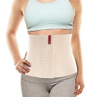 ORTONYX 10.25" Abdominal Binder for Men and Women/Postpartum Post-Operative Post-Surgery Wrap/Abdomen Navel Umbilical Hernia Support Belt / 524010 Beige S/M