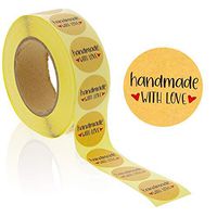 Best Paper Greetings Handmade with Love Sticker Labels (1000 Count) 1.5 Inches