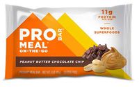 PROBAR - Meal Bar, Peanut Butter Chocolate Chip, Non-GMO, Gluten-Free, Certified Organic, Healthy, Plant-Based Whole Food Ingredients, Natural Energy (6 Count)