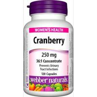 Webber Naturals Cranberry Juice Extract 36:1 Concentrate,250 mg, 120 Caps