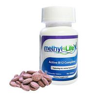 Methyl-Life B12 Complete Professional Strength Active B12 90 Capsules Chewable Tablets as 2.5 mg Methylcobalamin Methyl), 1.25mg Hydroxocobalamin (Hydroxy) and 1.25 mg Adenosylcobalamin