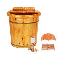 Foot Spa Wooden Tub,Foot Basin Wooden Bucket，Solid Wood Foot Soaking Barrel，Thicken Wooden Tub，Wooden Foot Bath Barrel，Foot Soak Tub，Foot Bath Tub (Color : B)