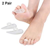 Toe Straightener 2 Pairs,Soft Gel Spacers for Bunion Hammer Toes,Cushion Support Separators Pain Relief for Bunions Pedicure Arthritis Straightener Relif Plantar Single Loop