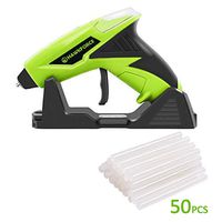 HAWKFORCE Glue Gun Kit 4V Cordless Crafts Glue Gun with 50 PCS White Glue Sticks and Stander, 1 Min Quick Pre-Heating Melt Glue Gun for DIY, Art, Crafts