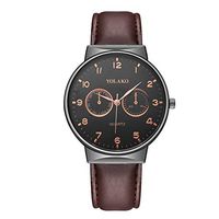 Men's Watches,Fxbar Classic Men Business Wristwatch Quartz Leather Band Analog Wrist Watch Best Gifts for Busband (C)