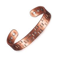 Ahava Avenue Magnetic Bracelet Health Arthritis Wide Adjustable Cuff Pure Copper Bracelet Charm Fashion Bangle for Men Jewelry