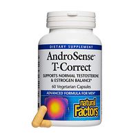 Natural Factors, AndroSense T-Correct, Supports Men's Hormonal Metabolism with Milk Thistle, Turmeric and Lycopene, 60 Capsules (30 Servings)
