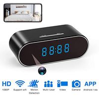 Spy Camera Clock Hidden Nanny cam 1080P with Night Vision/Motion Detection/Loop Recording, Phone APP & PC Software Remote Monitored Mini Smart cam for Home Security Monitoring