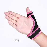 Thumb Wrist Support, Breathable Soft Thumb Stabilizer, Thumb Splint and Internal Plastic Plate Support Sports Basketball Adult Sports Finger Protection Wrist Men and Women,Pink,Singleleft