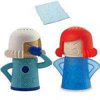 Angry Mama Microwave/Fridge Cleaner,Steam Cleans and Disinfects with Vinegar and Water for Home/Office/Kitchens, Cleans The Crude and Stain in Minutes Faster and Easier,Pack of 2 and 1 Cleaning Cloth